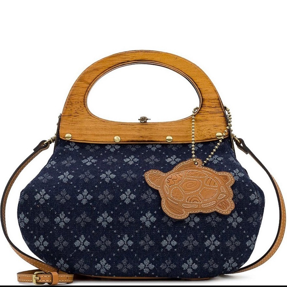Patricia Nash Blue and Brown Crossbody Bag NWT/ Dust co Bag - Picture 4 of 6